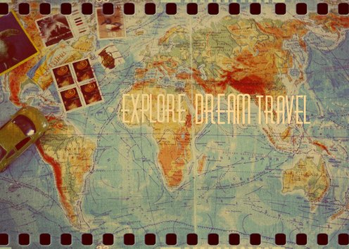 Explore Dream Travel Art Print by Julia Kovtunyak | Society6 Explore Dream Travel Art Print