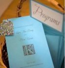 wedding programs with Celtic monogram